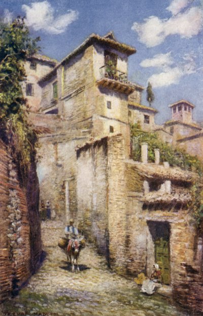 Granada, Una Calle en el Albaicín de A. Trevor Haddon