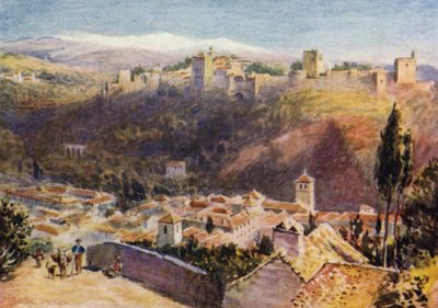 Granada, Vista general de la Alhambra de A. Trevor Haddon