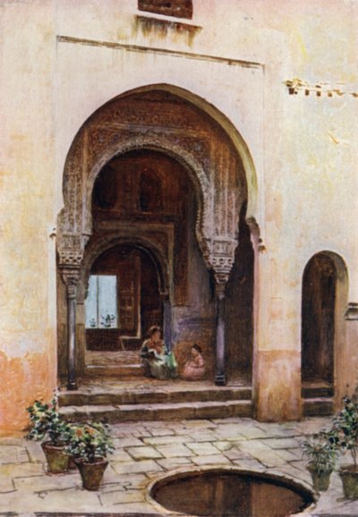 La Alhambra, Patio del Mexuar, Fachada Oeste de A. Trevor Haddon
