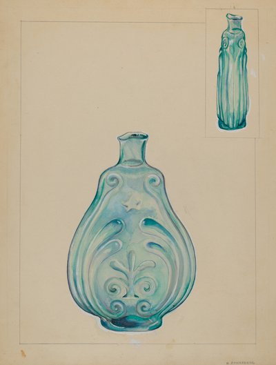Botella de vidrio de A. Zaidenberg