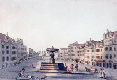 Mercado de caballos, c.1810 de A. and Berka, Johann Gustav