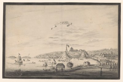 Vista de Jepara Japara (título sobre objeto) de A. de Nelly (possibly)