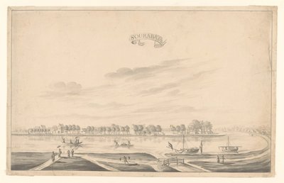 Vista de Surabaya Sourabaya (título sobre objeto) de A. de Nelly (possibly)