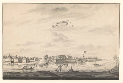 Vista de Tegal Taggal (título sobre el objeto) de A. de Nelly (possibly)