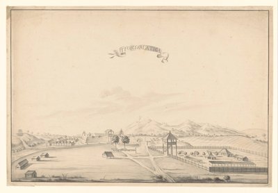 Vista de la fortaleza Salatiga t Fort Salatiga (título sobre el objeto) de A. de Nelly (possibly)