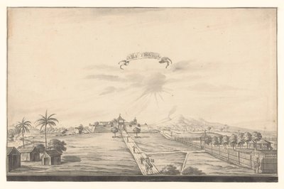 Vista de la fortaleza de Salatiga Salatiga (título sobre objeto) de A. de Nelly (possibly)
