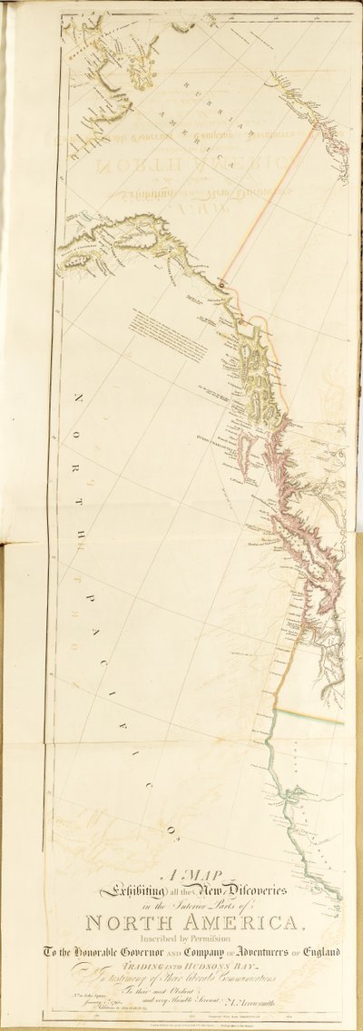Mapa de los nuevos descubrimientos en el interior de América del Norte de Aaron Arrowsmith