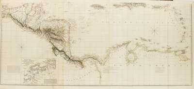 Carta de las Indias Occidentales y de los dominios españoles en América del Norte de Aaron Arrowsmith