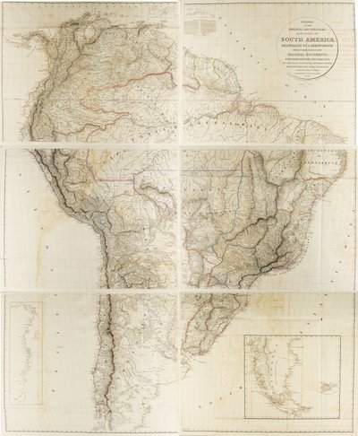 Esbozos de las divisiones físicas y políticas de América del Sur de Aaron Arrowsmith