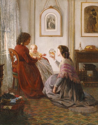 La familia Shattuck, con abuela, madre y bebé, 1865 de Aaron Draper Shattuck