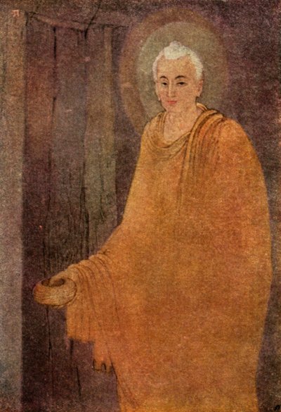 Buda como mendicante (litografía en color) de Abanindranath Tagore
