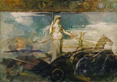 Minerva en un carro, ca. 1894 de Abbott Handerson Thayer