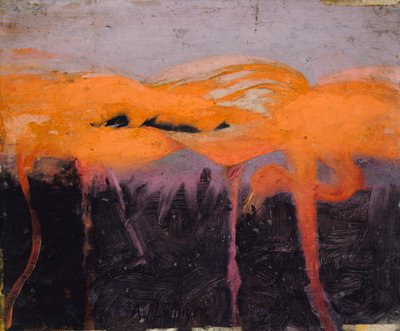 Flamencos rojos, estudio para el libro La ocultación de la coloración en el reino animal de Abbott Handerson Thayer