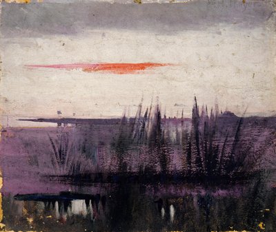 El cielo simulado por los flamencos blancos estudio para el libro, Ocultación de la coloración en el reino animal de Abbott Handerson Thayer
