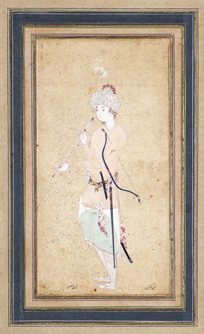 Un joven arquero, c. 1580 de Abd Allah Musawwir