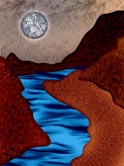 El río del Cañón a la luz de la luna de Abdona Joseph