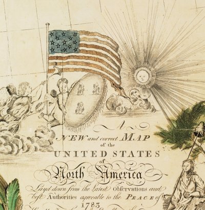 Primer mapa nacional de América, 1784 de Abel Buell