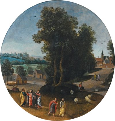 Cristo en el camino de Emaús de Abel Grimmer