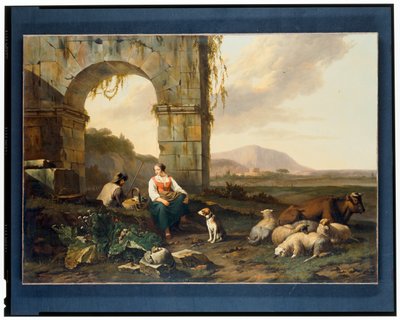 Paisaje de Itanllia con pastores de Abraham Jansz Begeyn