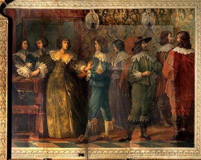 Escena de la vida de Charles de Valois (1573-1650), Duque de Angulema - Escena de fiesta dada con motivo del matrimonio de Charles de Valois con su segunda esposa en 1644 de Abraham (after) Bosse