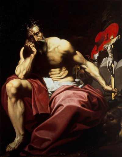 San Jerónimo, c.1610 (óleo sobre lienzo) de Abraham (attr.to) Janssens