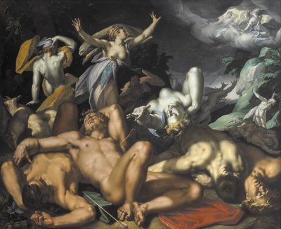 Apolo y Diana Castigando a Níobe Matando a sus Hijos de Abraham Bloemaert