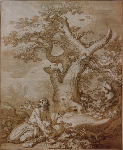 San Juan Bautista en el desierto de Abraham Bloemaert