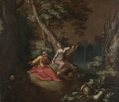 Paisaje con Vertumnus y Pomona de Abraham Bloemaert