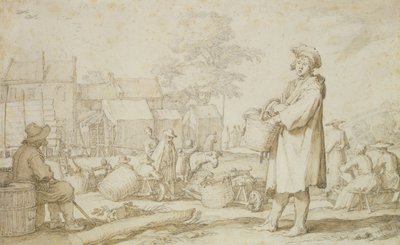 Escena de mercado de Abraham Bloemaert