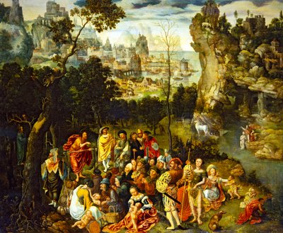 Predicación de San Juan Bautista de Abraham Bloemaert