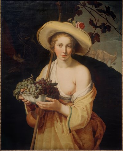 Pastora con uvas de Abraham Bloemaert