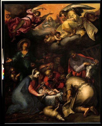 La adoración de los pastores de Abraham Bloemaert