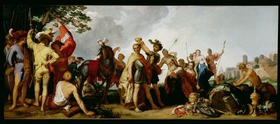 La coronación de Alejandro Magno (356-323 a.C.) (óleo sobre tabla) de Abraham Bloemaert