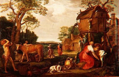 La expulsión de Agar e Ismael de Abraham Bloemaert