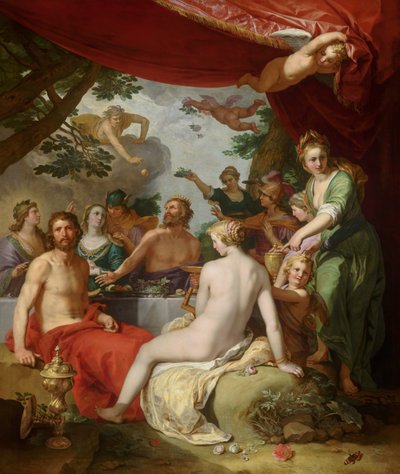 El festín de los dioses en las bodas de Peleo y Tetis de Abraham Bloemaert