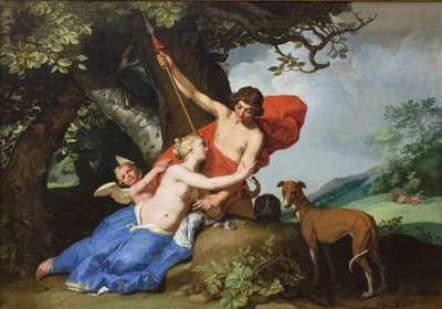 Venus y Adonis de Abraham Bloemaert