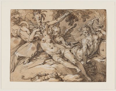 Venus y Baco (Sin Ceres y Baco, Venus se congelaría) de Abraham Bloemaert