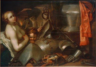 Venus y Cupido en la fragua de Vulcano de Abraham Bloemaert