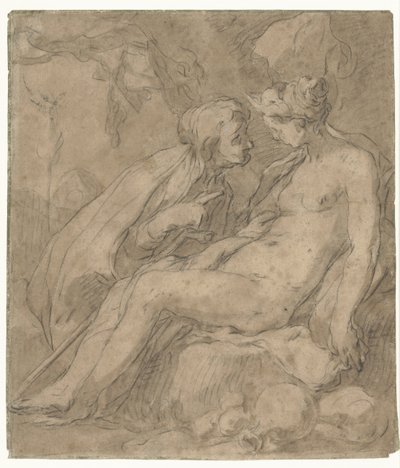 Vertumnus y Pomona (?) de Abraham Bloemaert