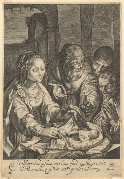 La Adoración de los Pastores, después de 1650 de Abraham Blooteling
