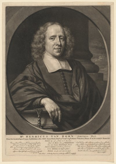 Sr. Henricus van Born de Abraham Blooteling, after Nicolaes Maes
