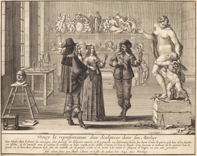 Un escultor en su taller de Abraham Bosse