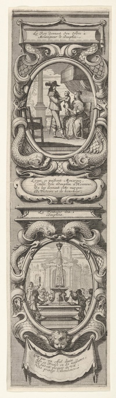 Alegorías en honor del nacimiento del Delfín, ca. 1638 de Abraham Bosse