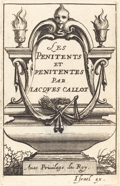 Frontispicio para "Los Penitentes" de Callot de Abraham Bosse