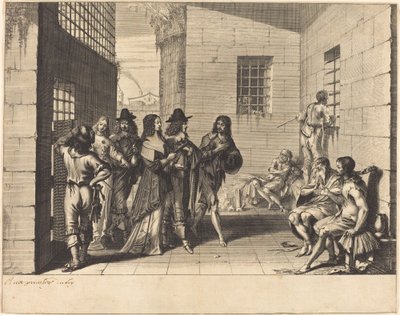 Nobleza Visitando una Prisión de Abraham Bosse