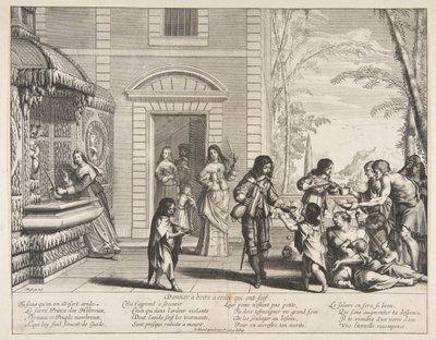 Dar de beber a los sedientos de Abraham Bosse