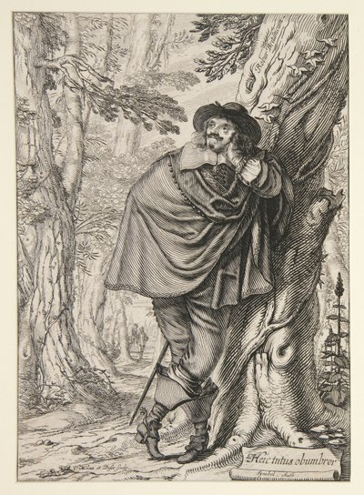 James Howell, frontispicio de su Dendrologie ou le Forest de Dordonne de Abraham Bosse
