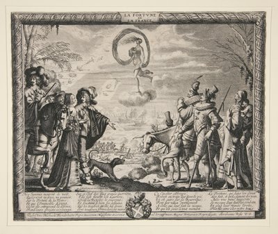 La Fortune de la France, de un conjunto de 4 grabados de Abraham Bosse