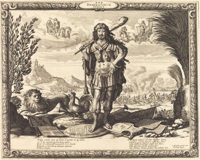Luis XIII como Hércules de Abraham Bosse