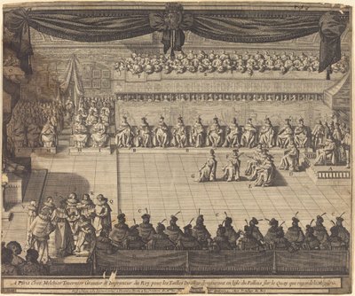 Reunión en la Capilla de Fontainebleau de Abraham Bosse